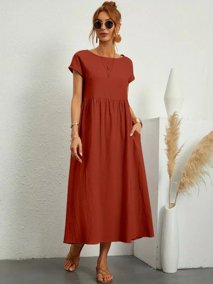 Sally™ | Flowing Midi Dress with Timeless Elegance