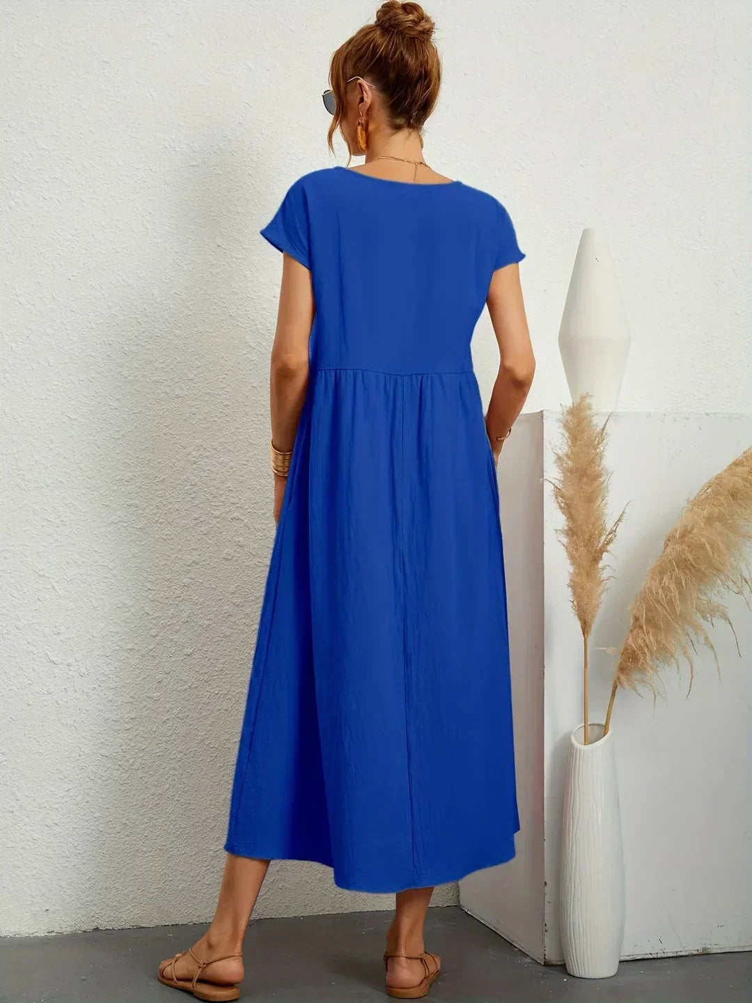 Sally™ | Flowing Midi Dress with Timeless Elegance
