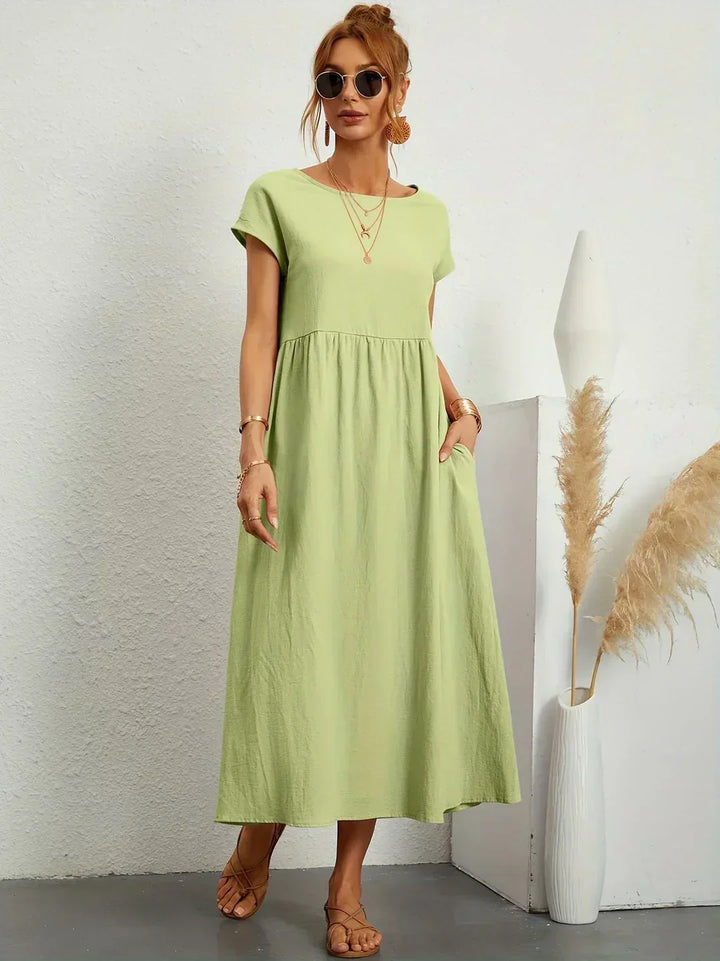 Sally™ | Flowing Midi Dress with Timeless Elegance