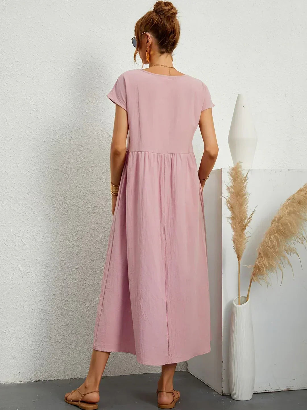 Sally™ | Flowing Midi Dress with Timeless Elegance