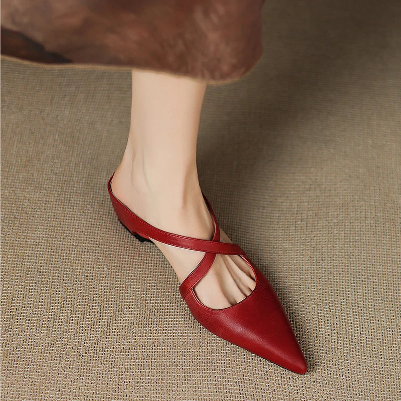 Eileen™ | Chic Genuine Leather Mules