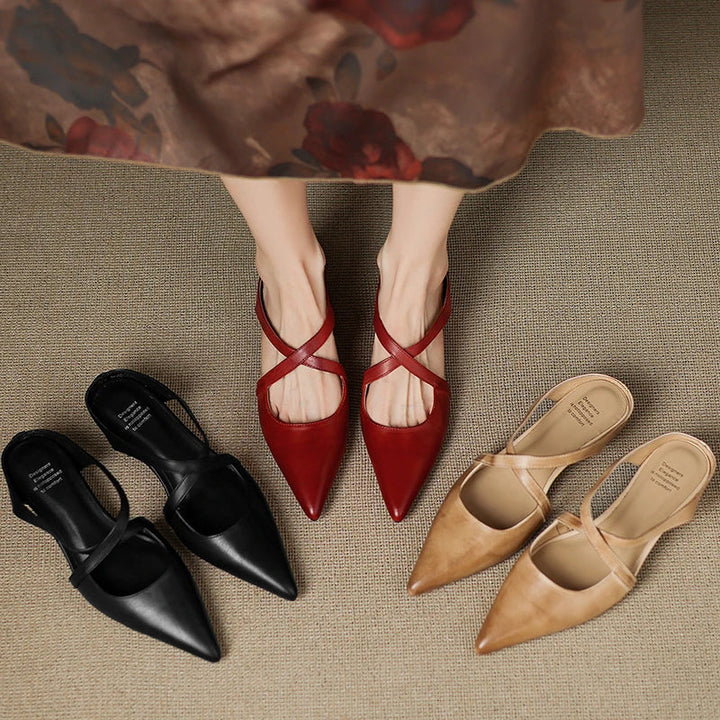Eileen™ | Chic Genuine Leather Mules