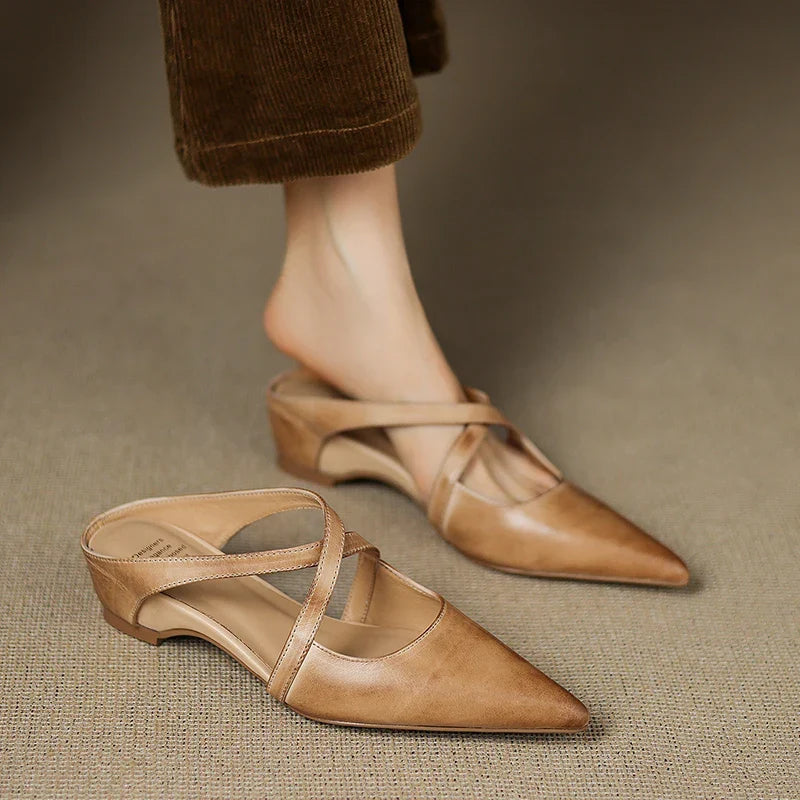 Eileen™ | Chic Genuine Leather Mules