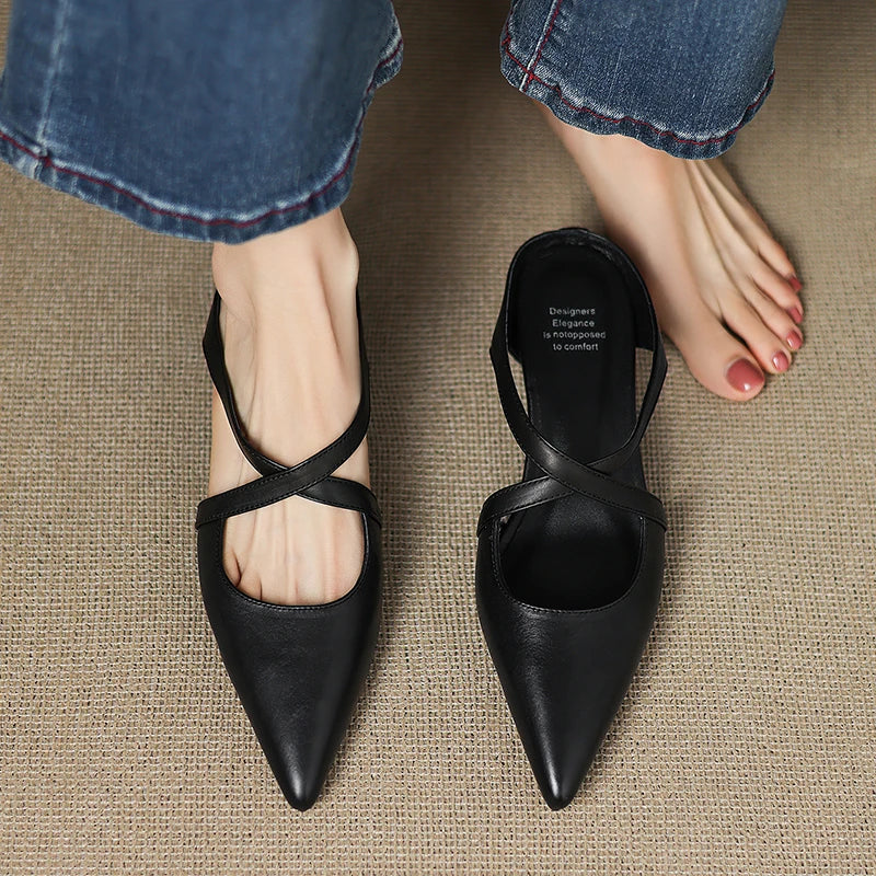 Eileen™ | Chic Genuine Leather Mules