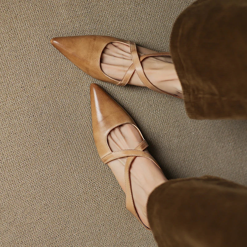 Eileen™ | Chic Genuine Leather Mules