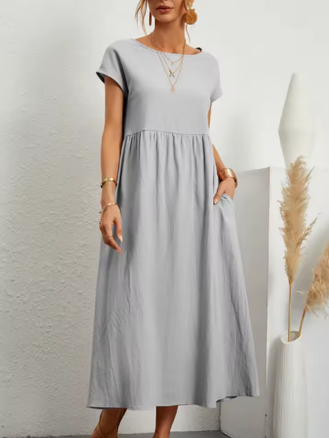 Sally™ | Flowing Midi Dress with Timeless Elegance