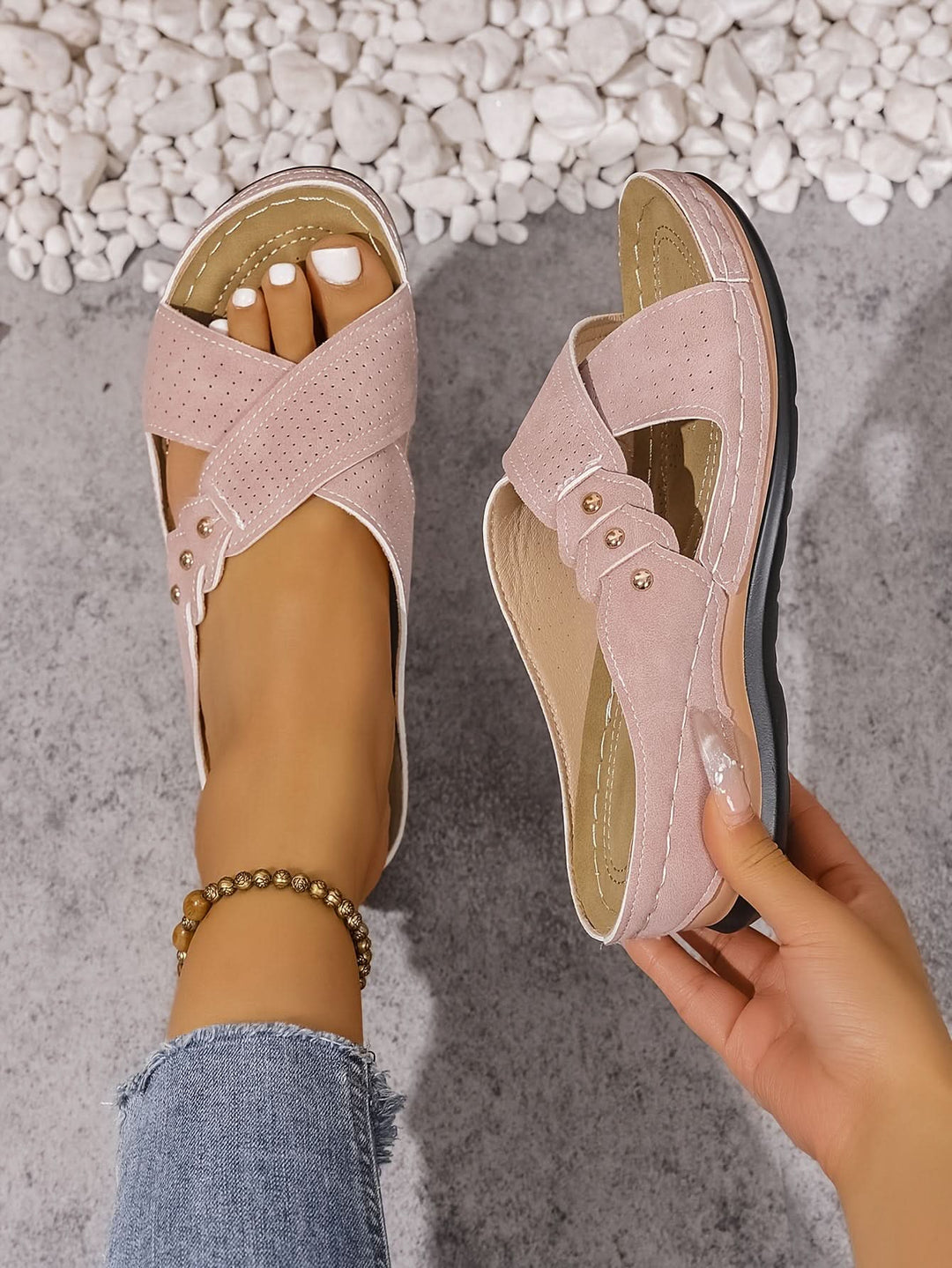 Denise™ | Strappy Wedge Sandals