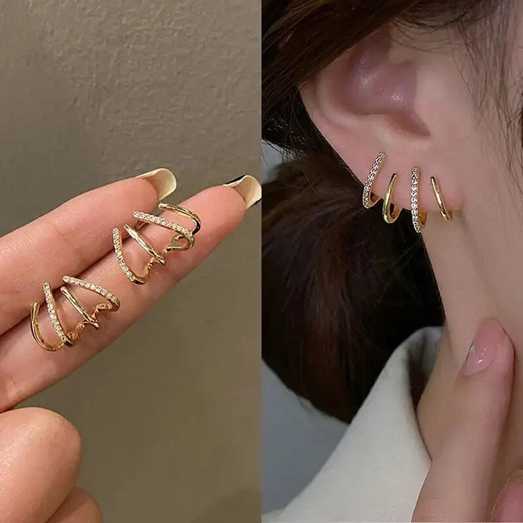 Elaine™ | Unique Spiral Ear Cuff Earrings