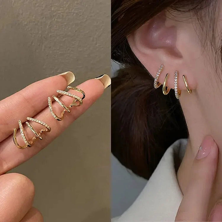 Elaine™ | Unique Spiral Ear Cuff Earrings