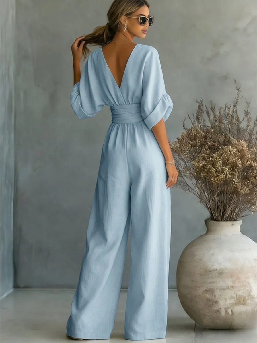 Pauline™ | Effortless V-Neck Jumpsuit