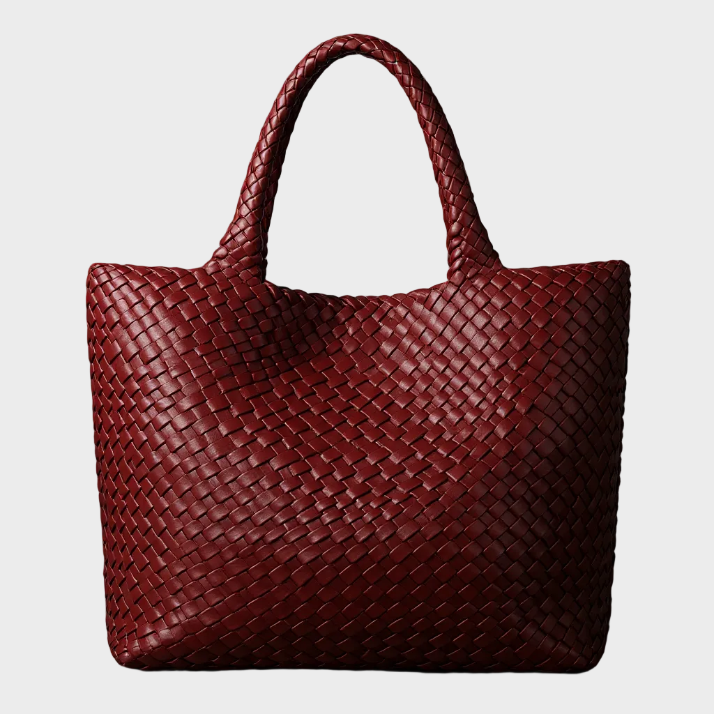 Yvonne™ | Handwoven Vegan Leather Tote