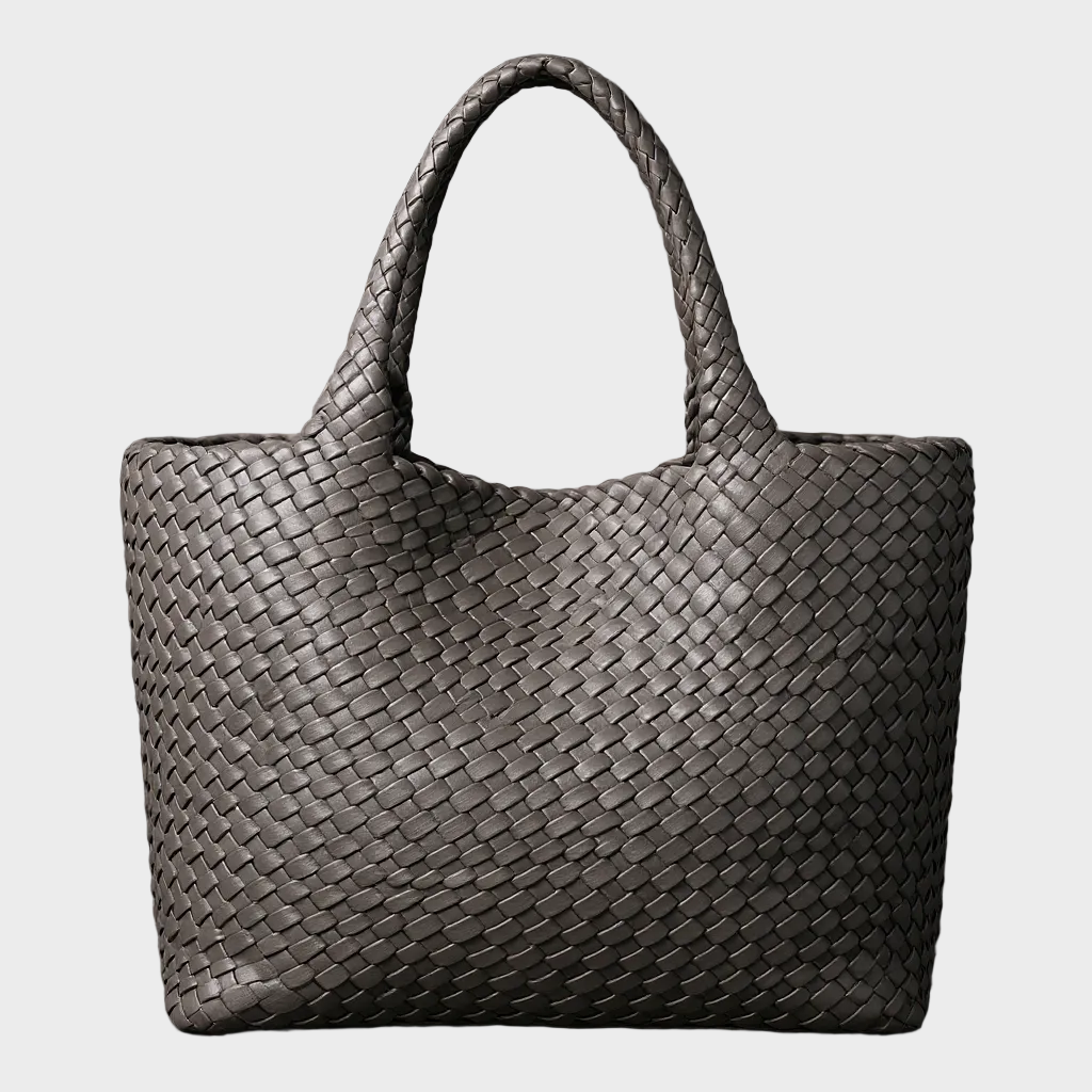 Yvonne™ | Handwoven Vegan Leather Tote