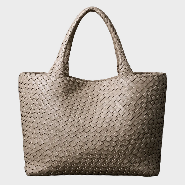 Yvonne™ | Handwoven Vegan Leather Tote