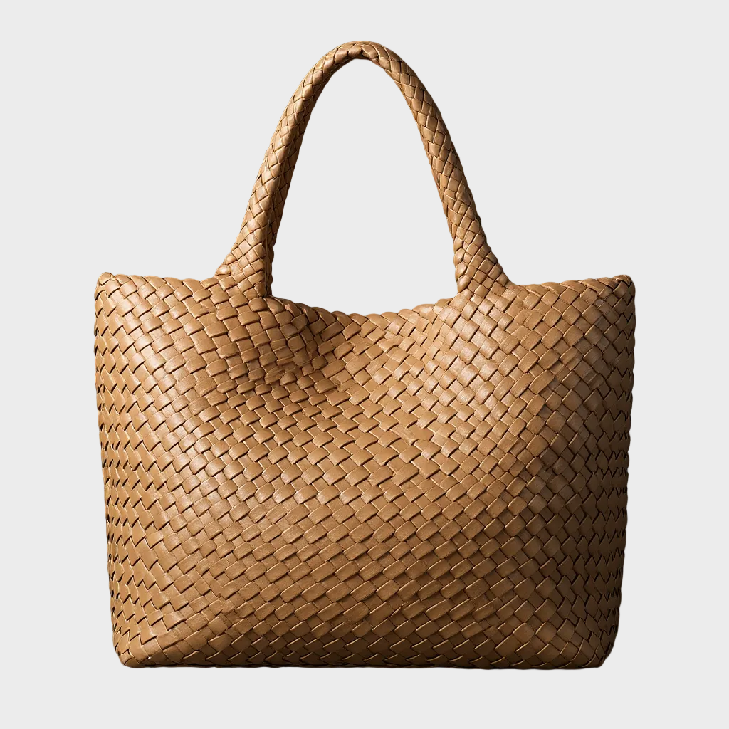 Yvonne™ | Handwoven Vegan Leather Tote