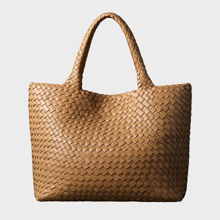 Yvonne™ | Handwoven Vegan Leather Tote