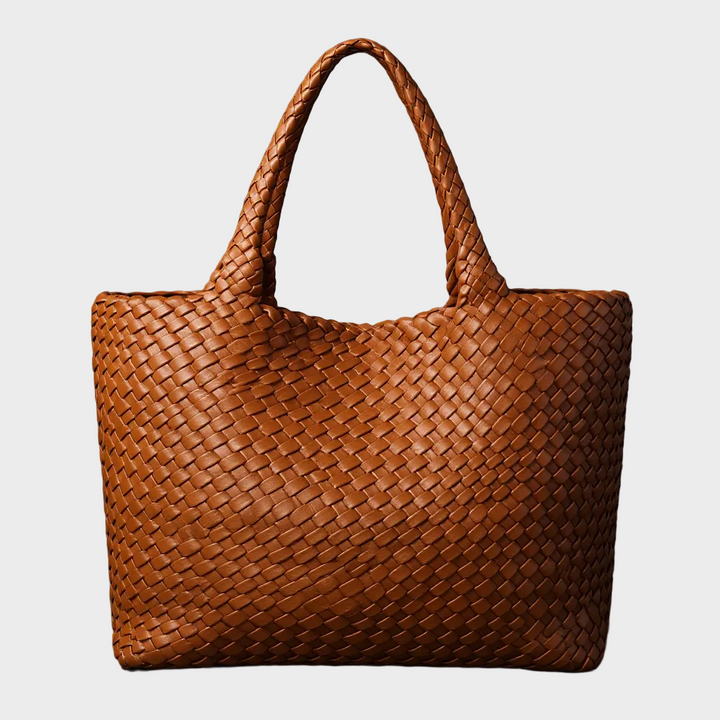 Yvonne™ | Handwoven Vegan Leather Tote