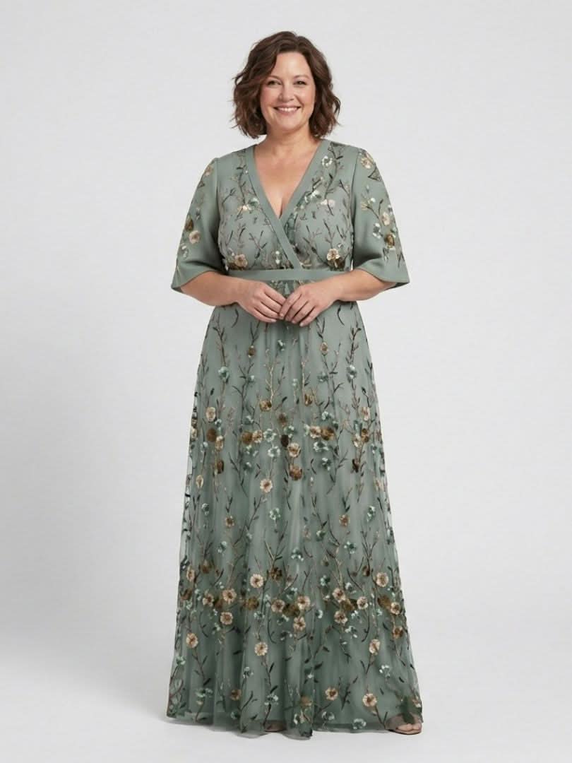 Geraldine™ | Floral V-Neck Dress