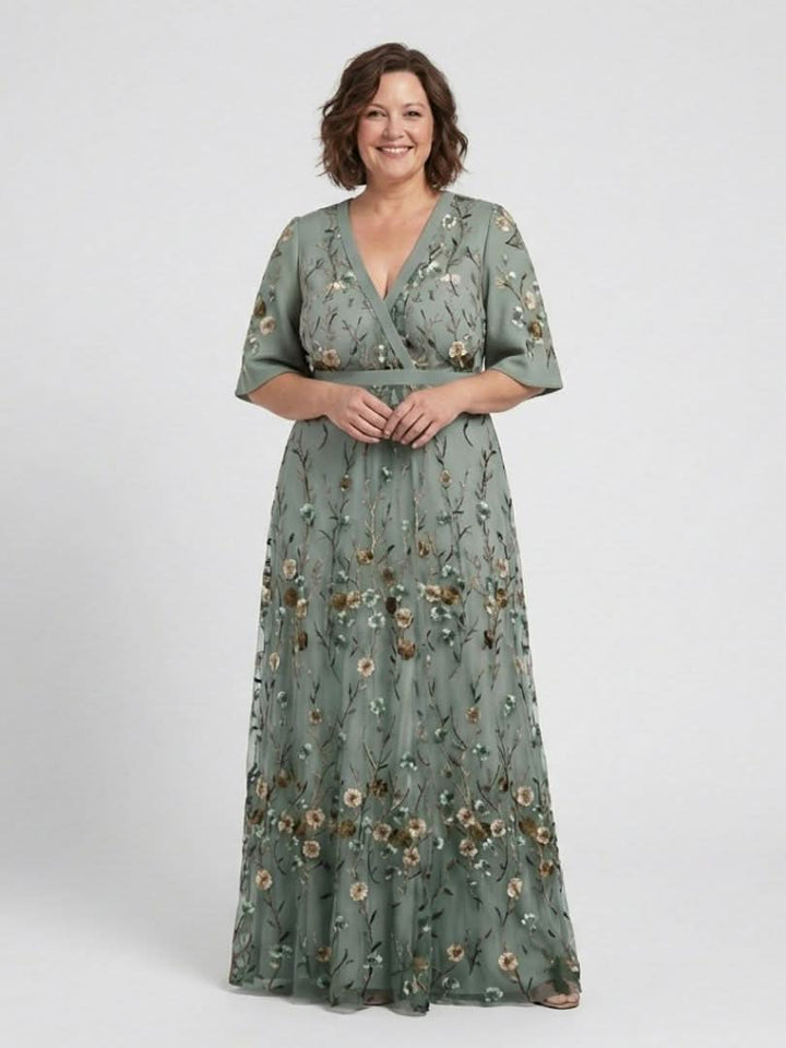 Geraldine™ | Floral V-Neck Dress