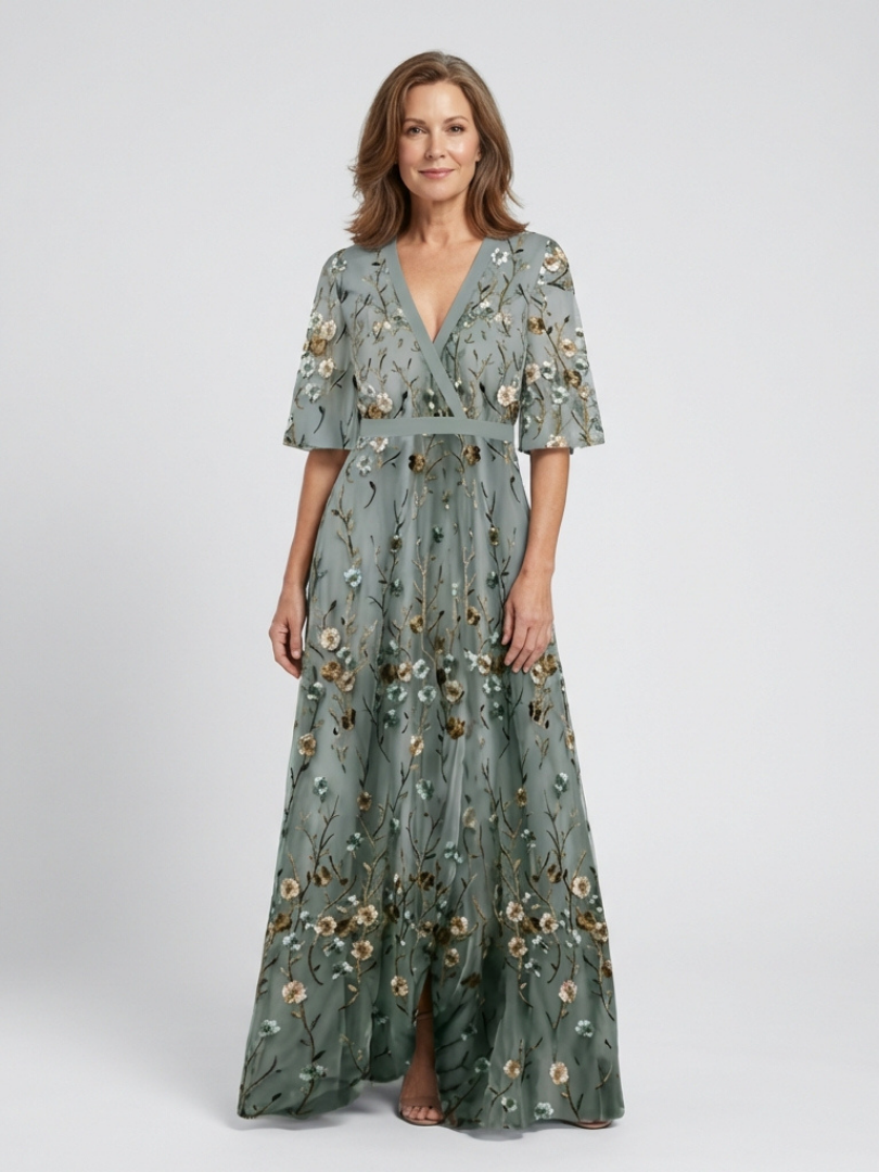 Geraldine™ | Floral V-Neck Dress