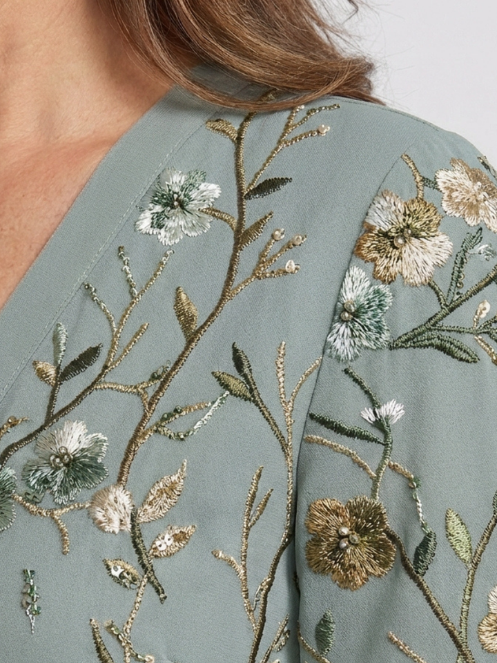 Geraldine™ | Floral V-Neck Dress