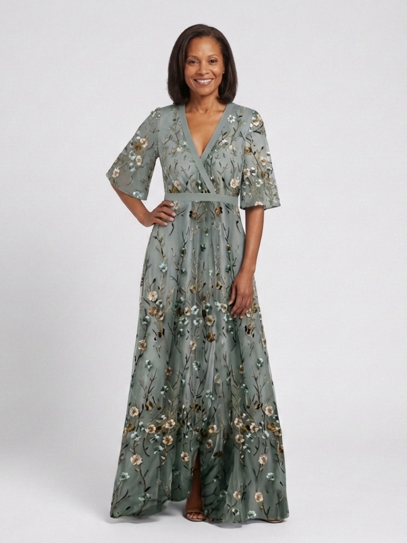 Geraldine™ | Floral V-Neck Dress