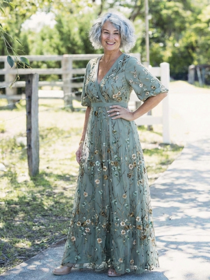 Geraldine™ | Floral V-Neck Dress