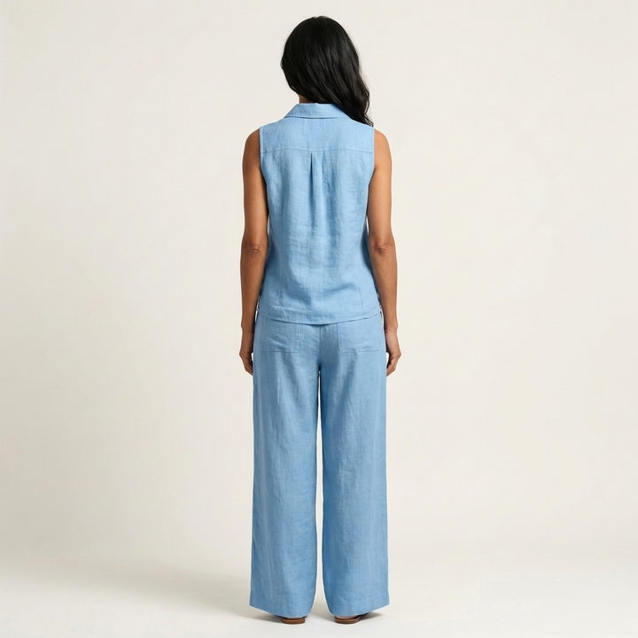 Carol™ | Wrap-Top &amp; Wide-Leg Set