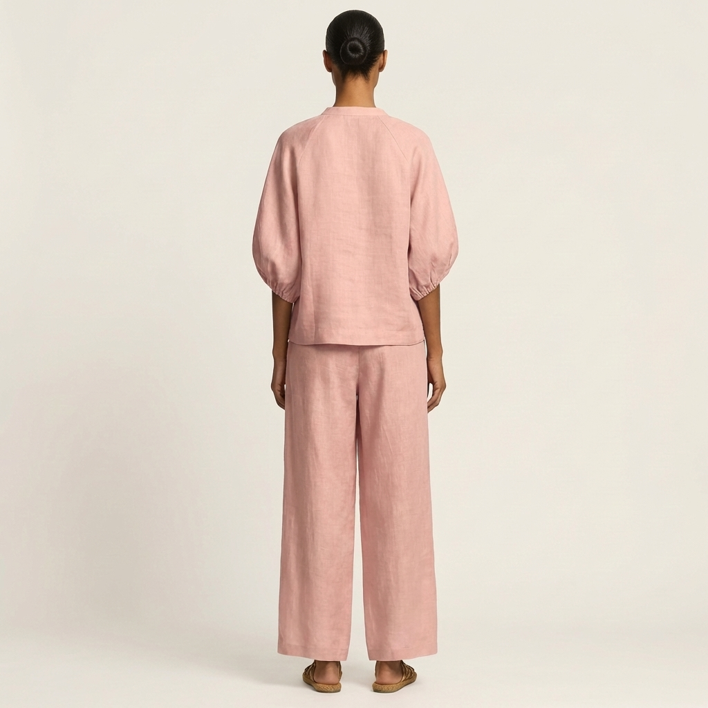 Angela™ | Zipper-Front Puff Sleeve Set