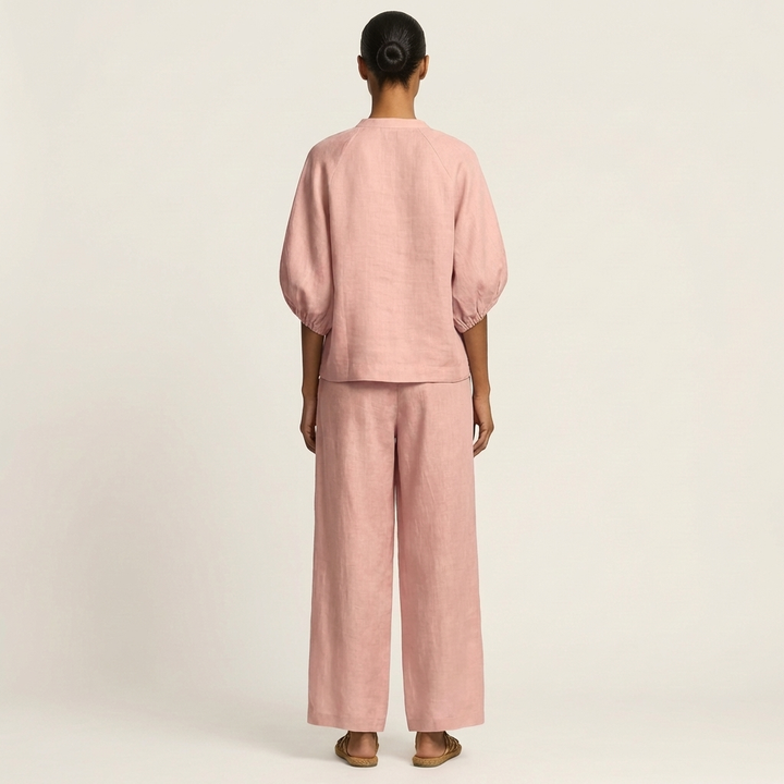 Angela™ | Zipper-Front Puff Sleeve Set