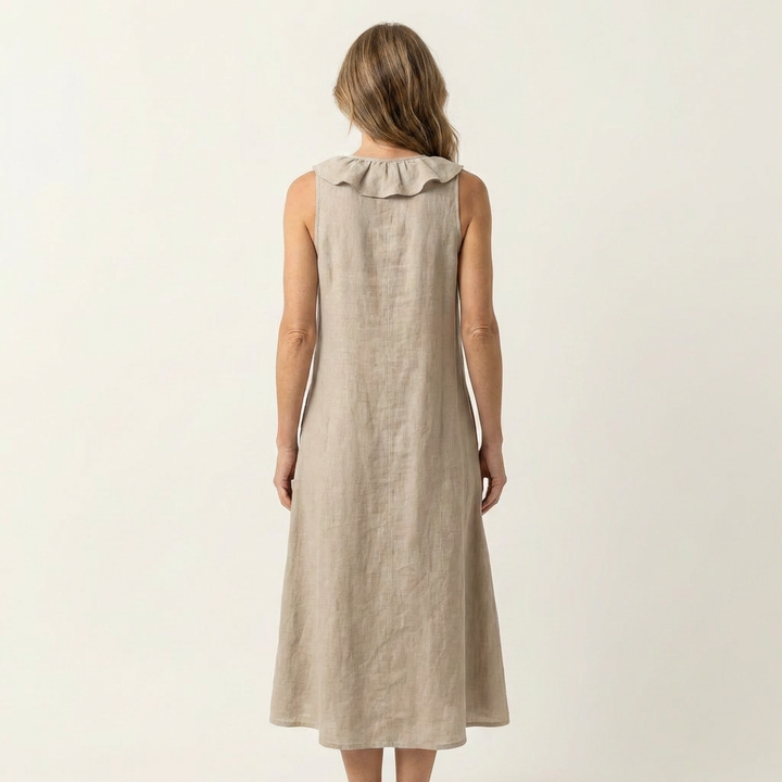 Deborah™ | Ruffle-Front V-Neck Maxi Dress