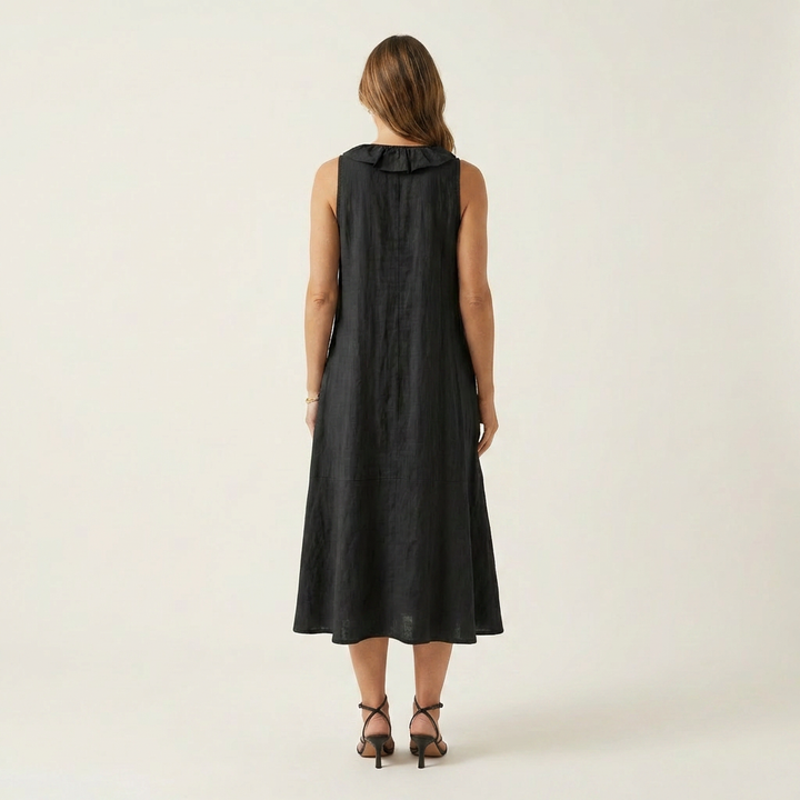 Deborah™ | Ruffle-Front V-Neck Maxi Dress