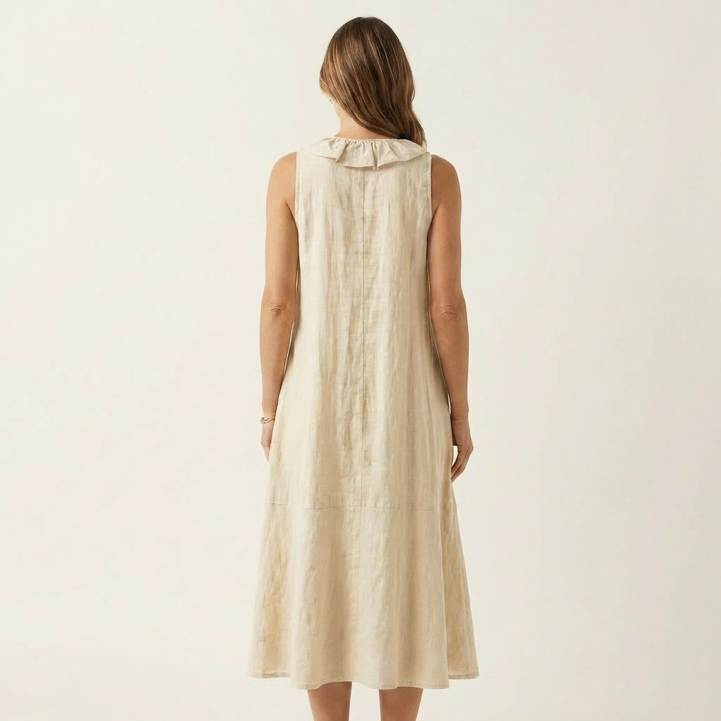 Deborah™ | Ruffle-Front V-Neck Maxi Dress