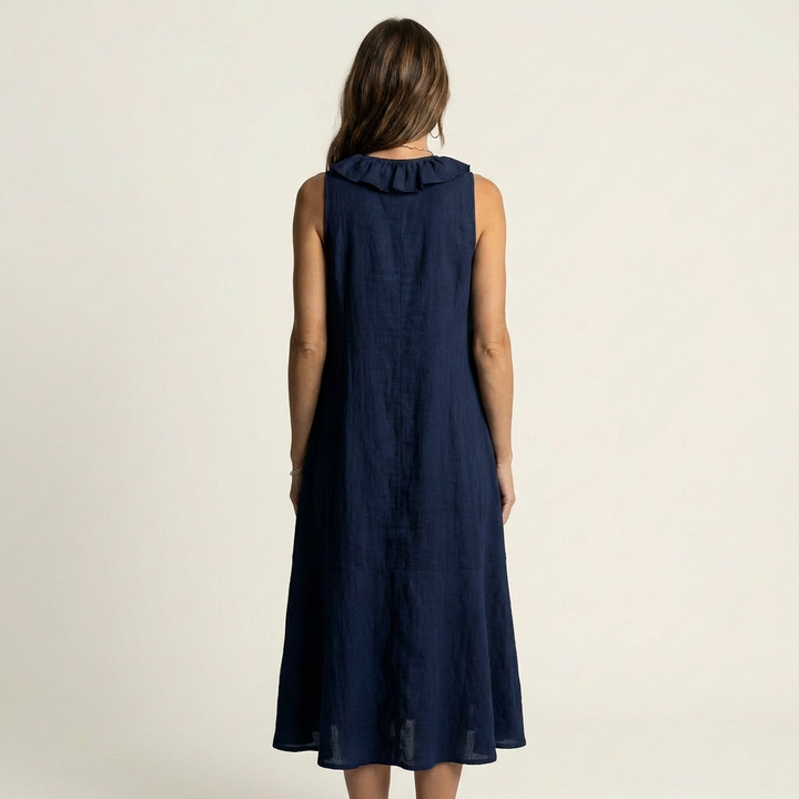 Deborah™ | Ruffle-Front V-Neck Maxi Dress
