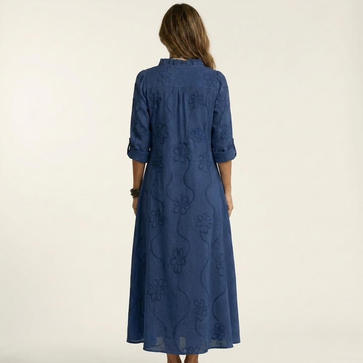 Barbara™ | Tonal Floral Embroidery Maxi Dress