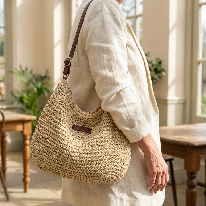 Sheila™ | Chic Woven Straw Tote