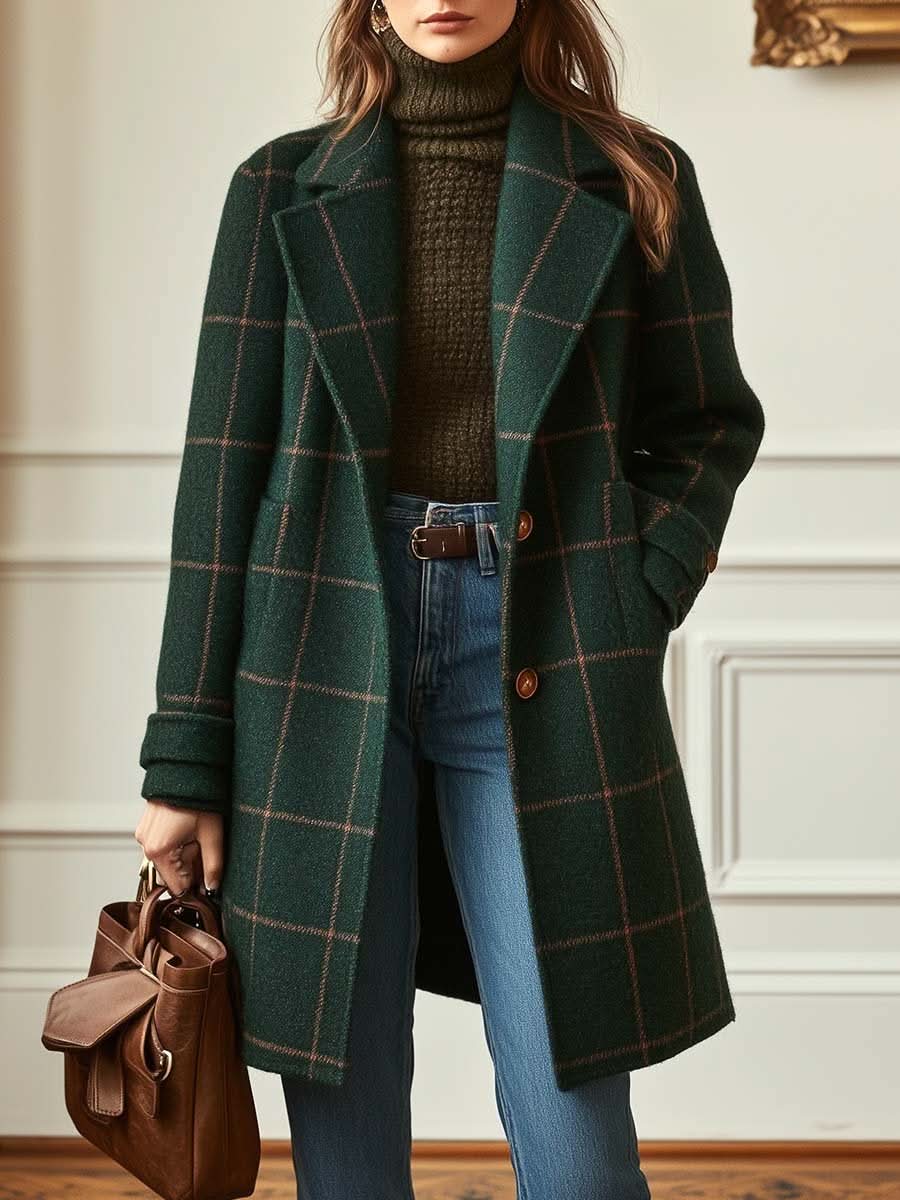 Josephine™ | Stylish Checkered Coat