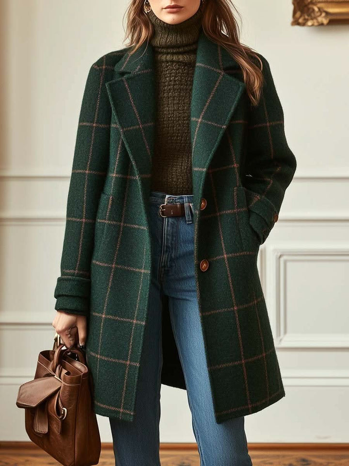 Josephine™ | Stylish Checkered Coat