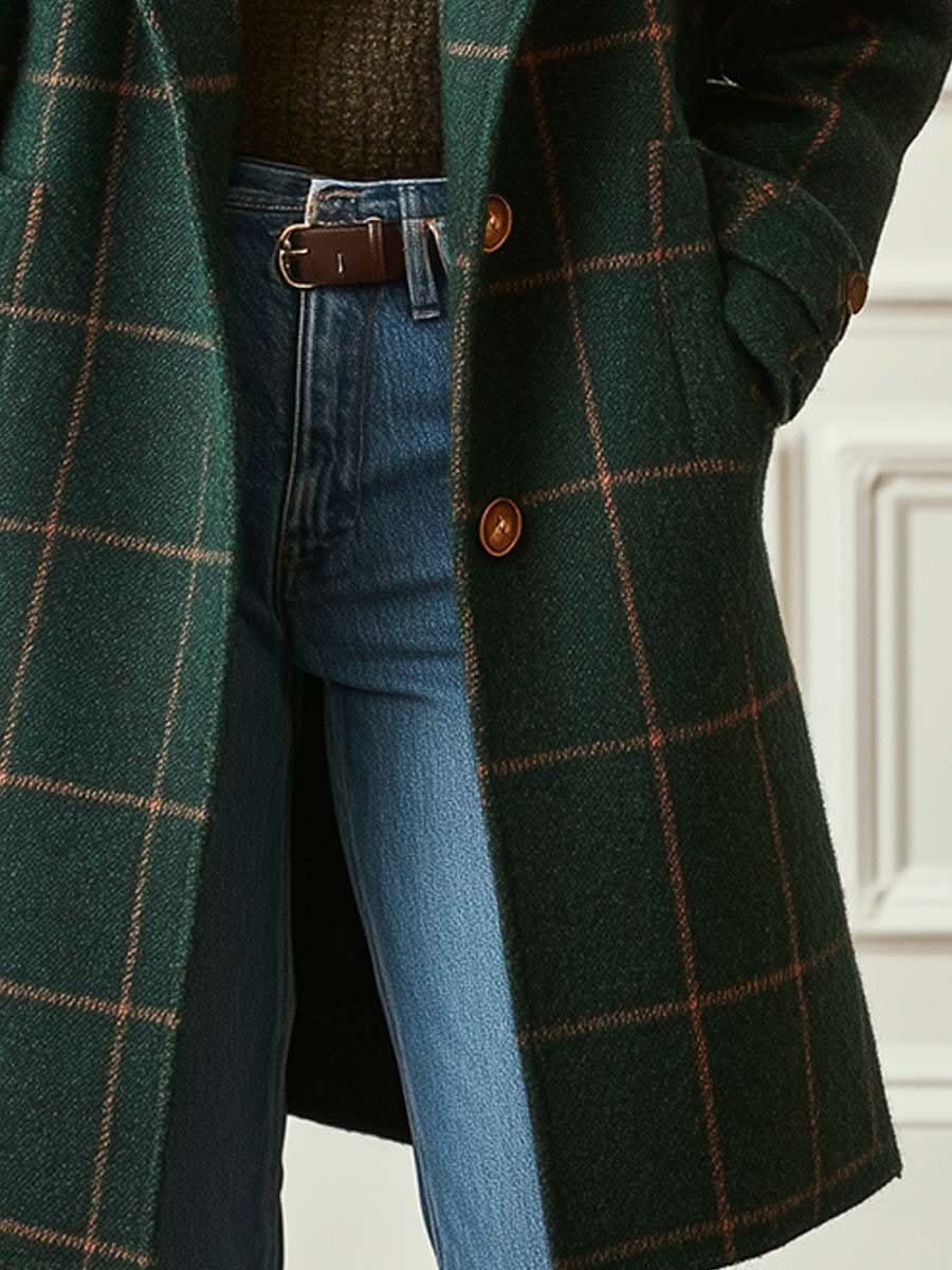 Josephine™ | Stylish Checkered Coat