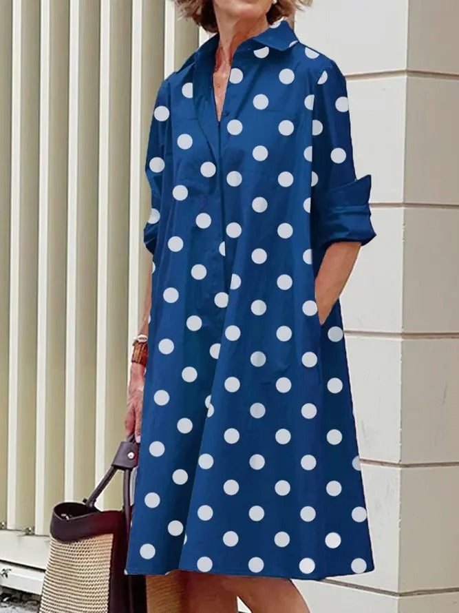 Maureen™ | Timeless Belted Shirt Dress