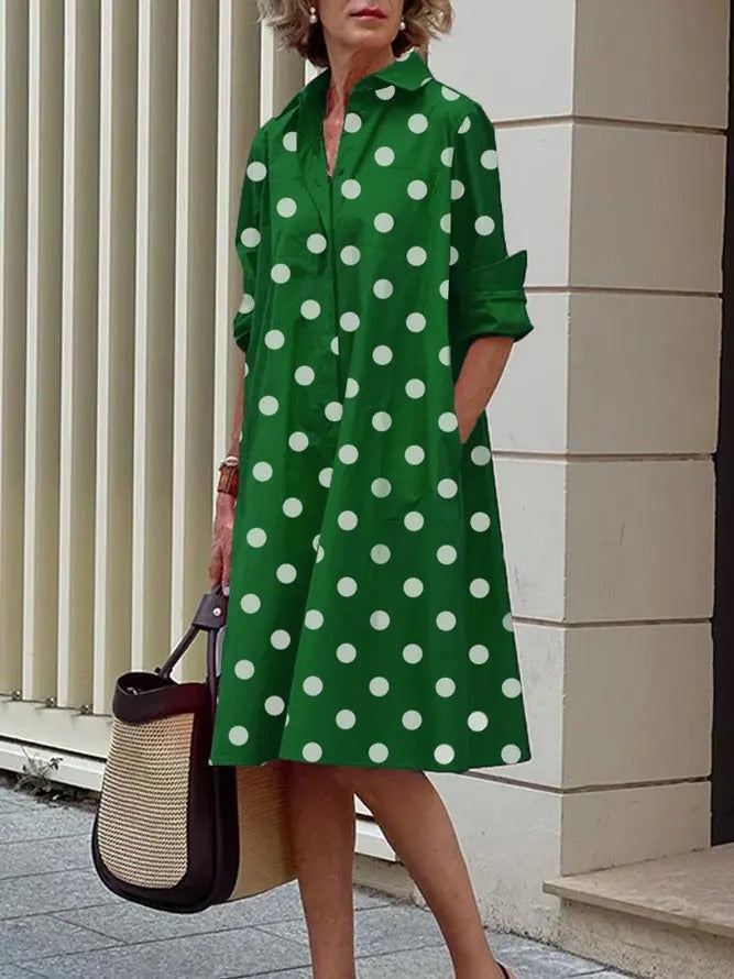 Maureen™ | Timeless Belted Shirt Dress