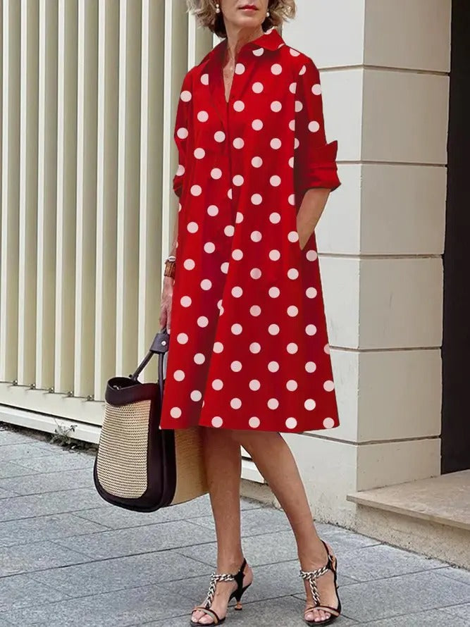 Maureen™ | Timeless Belted Shirt Dress