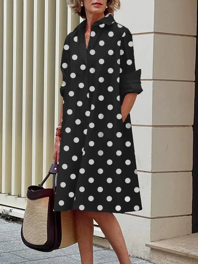 Maureen™ | Timeless Belted Shirt Dress