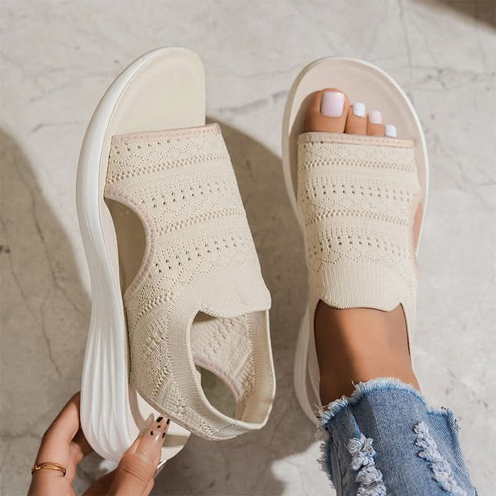 Valerie™ | Breathable Knit Design Platform Sandals