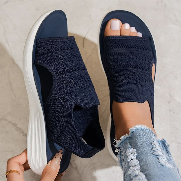 Valerie™ | Breathable Knit Design Platform Sandals