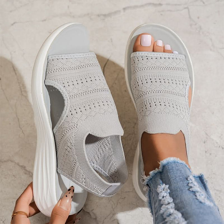 Valerie™ | Breathable Knit Design Platform Sandals